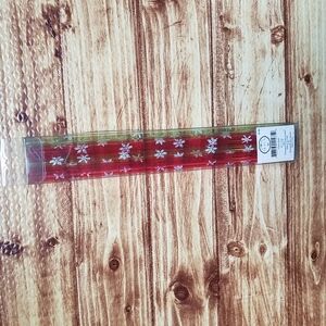 Holiday Snowflake Reusable Straws Red and Green Hard Plastic Set Of 8 Christmas
